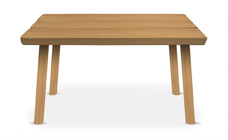 Стол на белом фоне