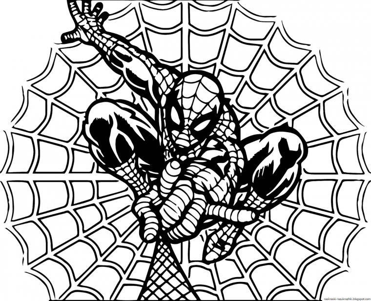 Черный человек паук раскраска