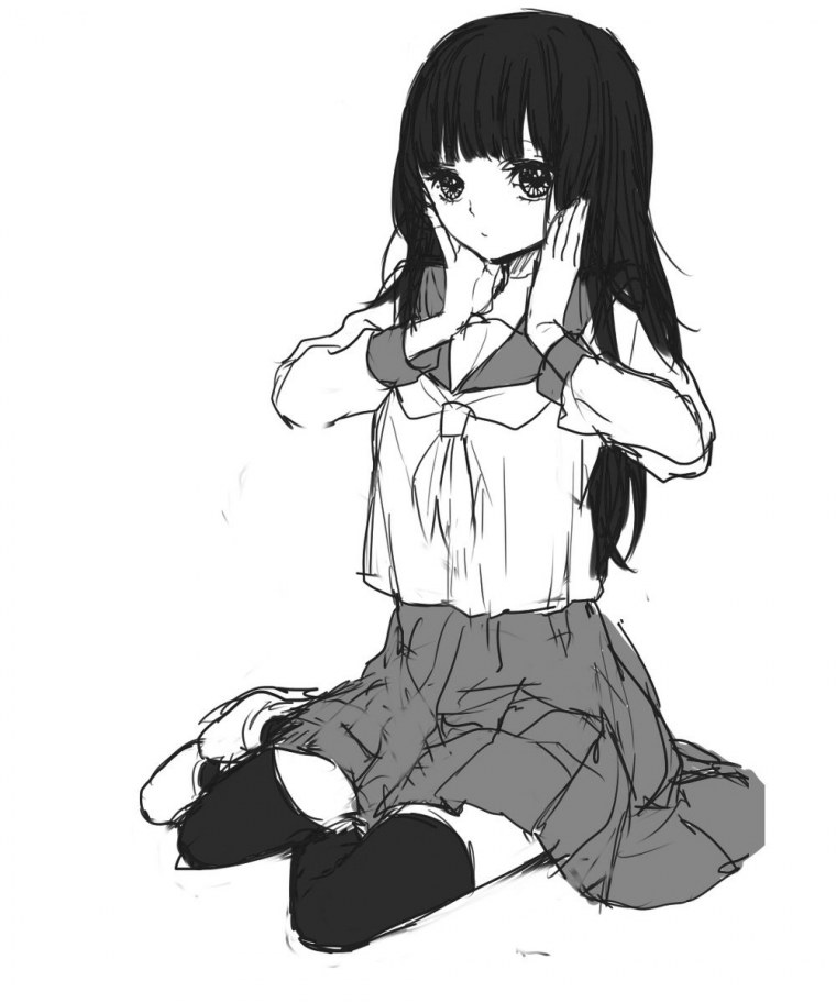 Аниме чёрно белое