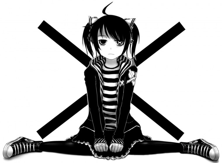 Аниме чёрно белое