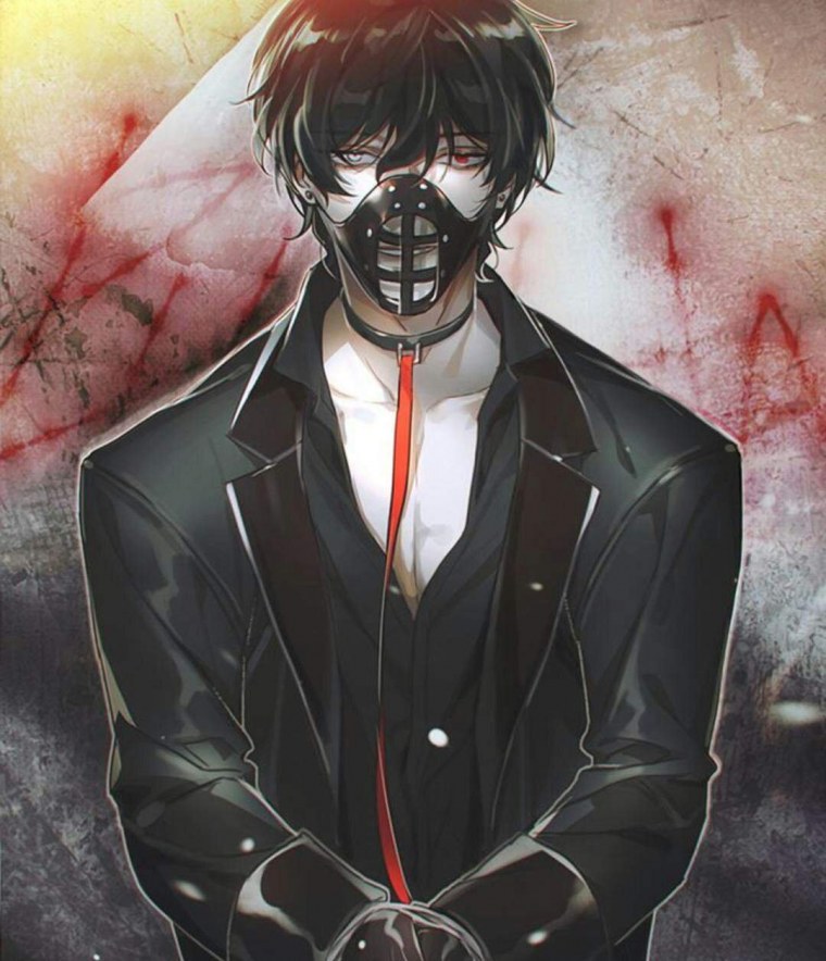 Аниме парень в маске