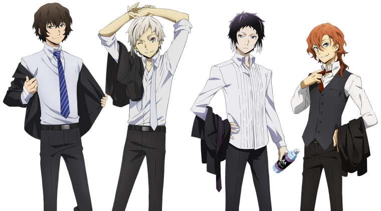 Чуя Накахара чëрно белый