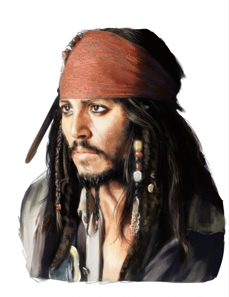 Джек Воробей круглая картинка