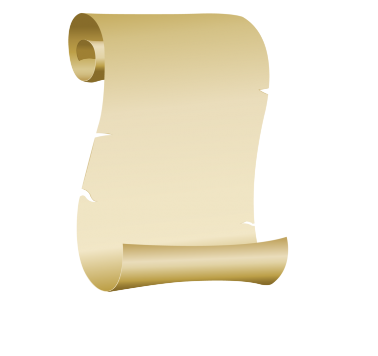 Развернутый белый свиток