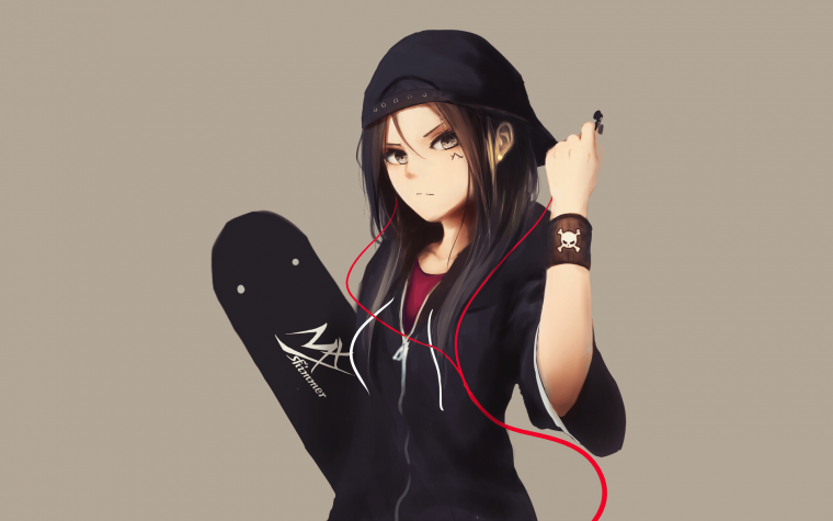 Аниме пацанка пофигистка