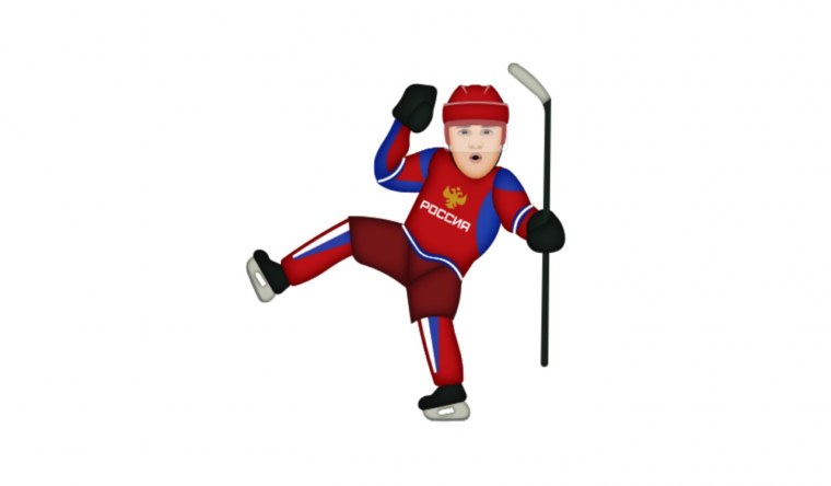 Хоккеист на прозрачном фоне для детей