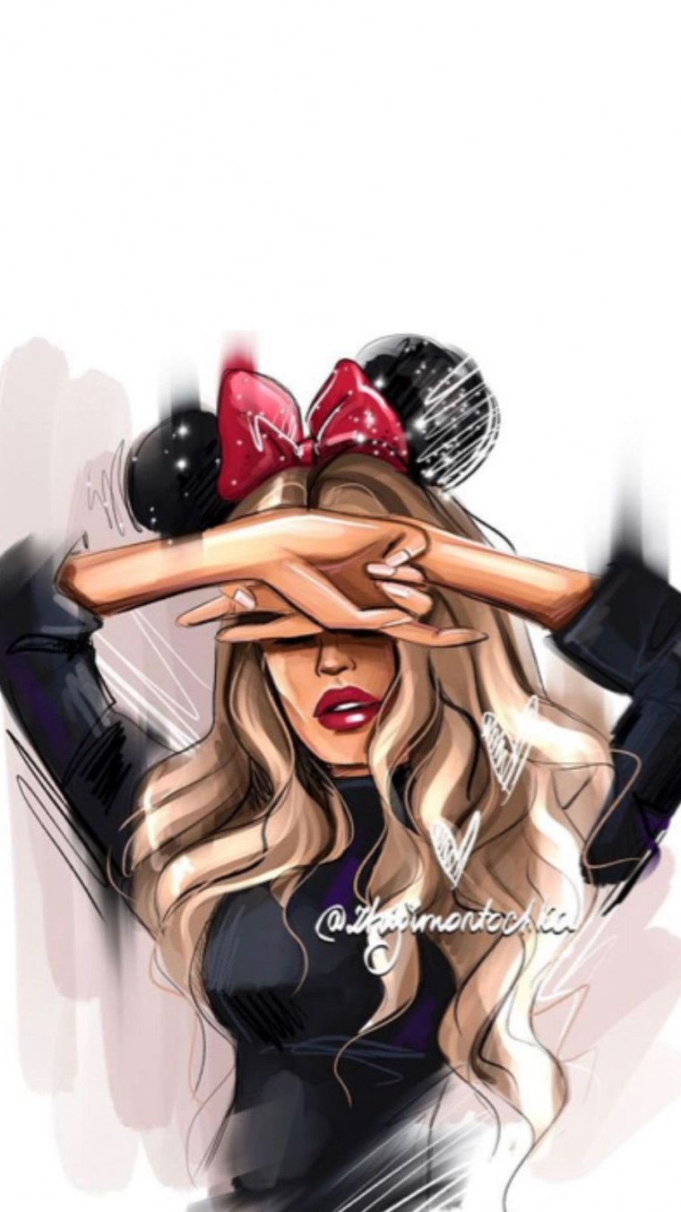 Нарисованные дерзкие девушки