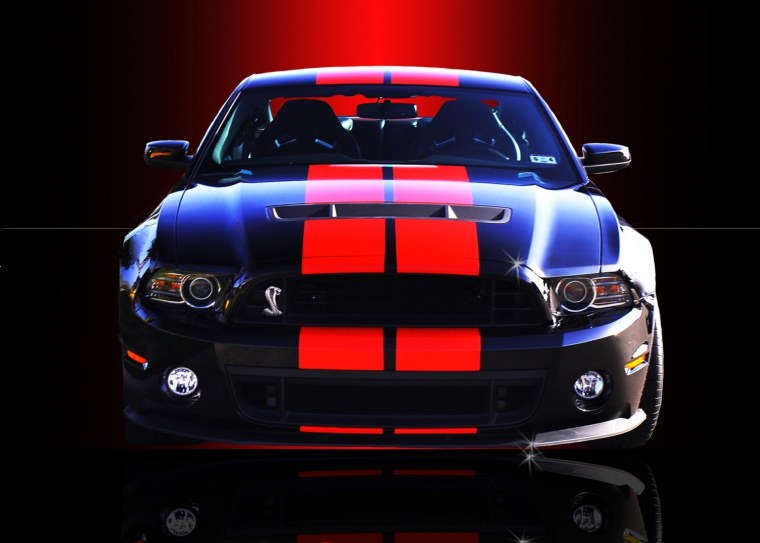 Ford Mustang gt500 Shelby на закате