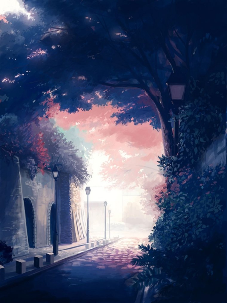 Пейзаж в стиле аниме