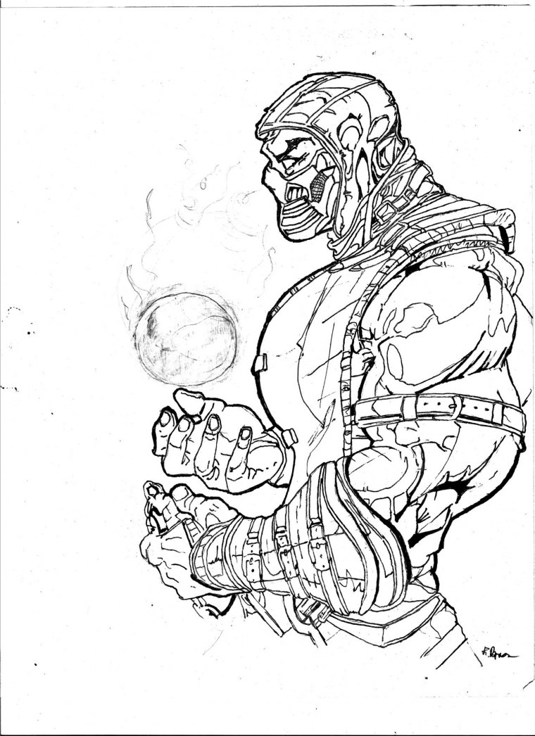 Раскраски мортал комбат Китана