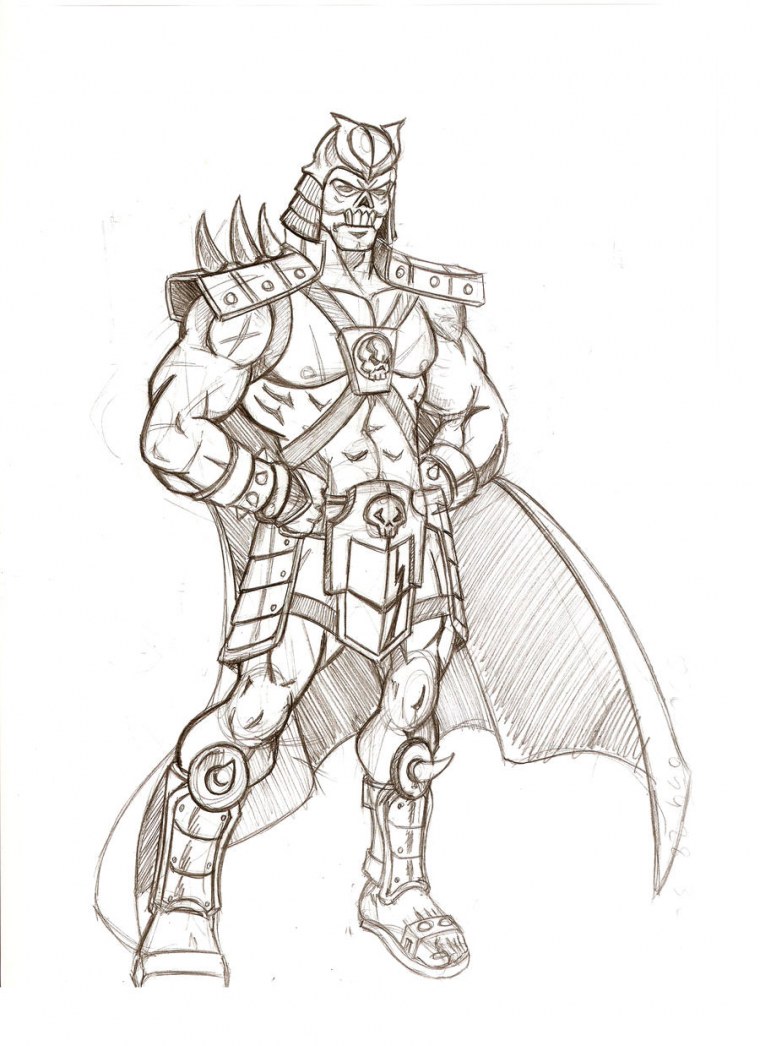 Раскраска мортал комбат саб Зиро