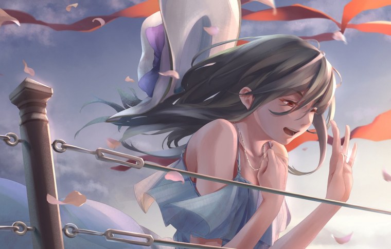 Девушка ветер арт