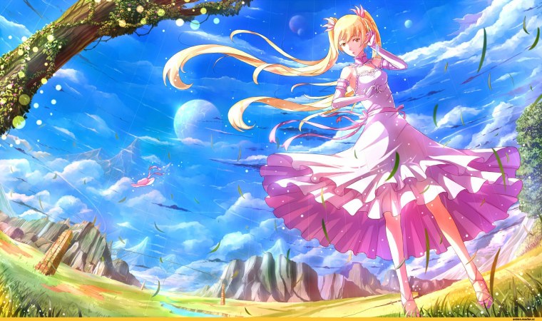 Девушка в платье аниме