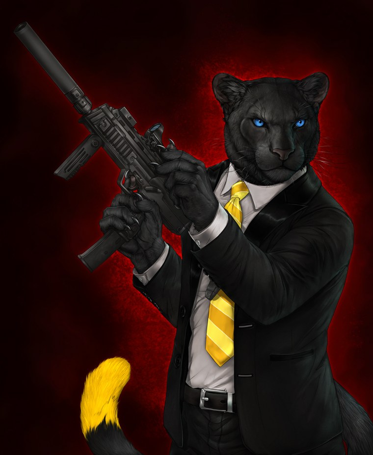 Кот с пистолетом