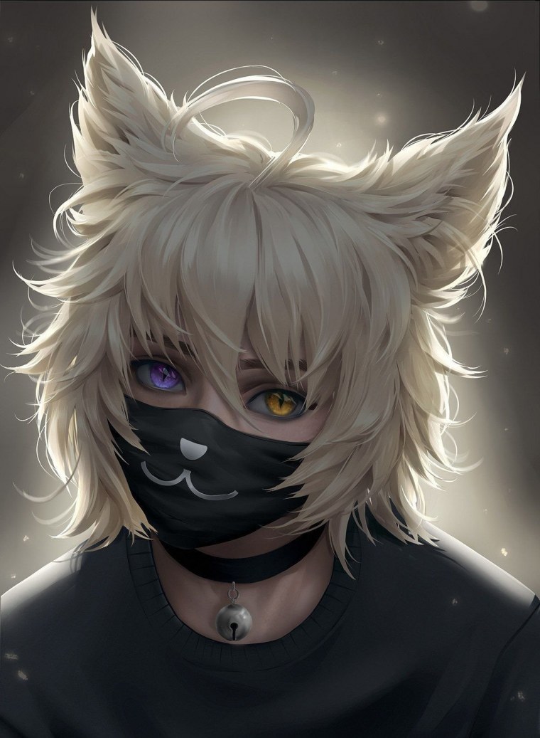 Парень в маске арт