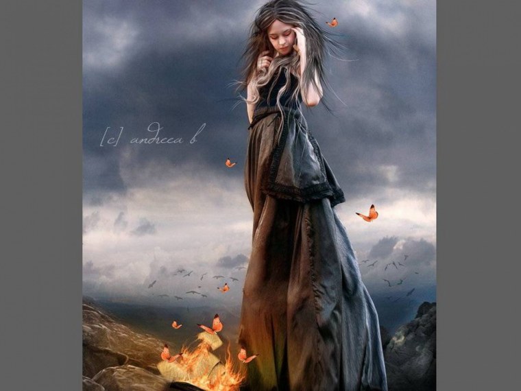 Девушка в лохмотья фэнтези