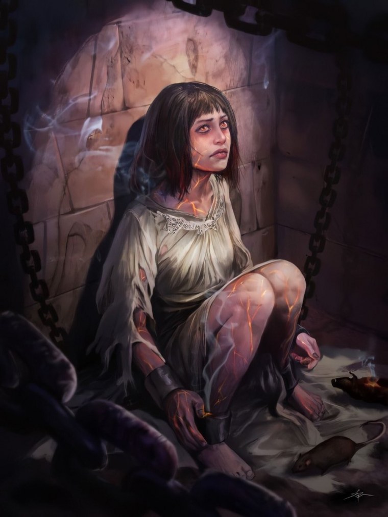 Девушка в лохмотьях арт аниме