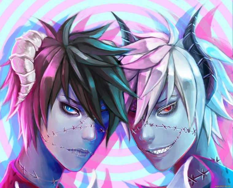 Аниме парень с рогами