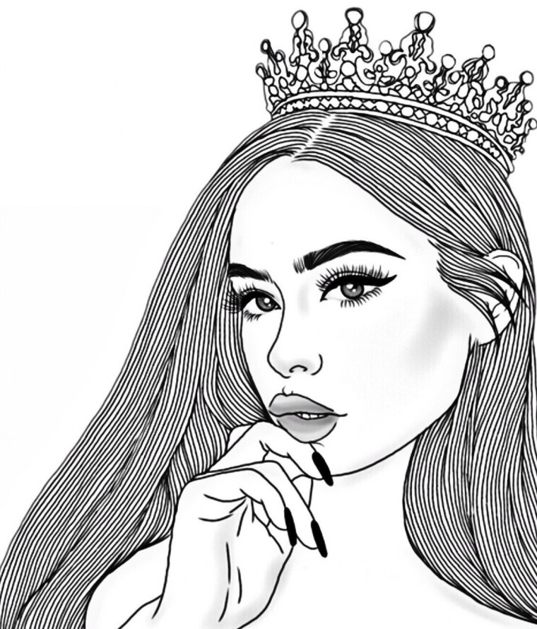 Картинки для срисовки девушки