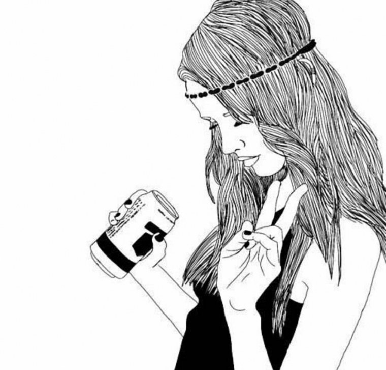 Чёрно белые девочки