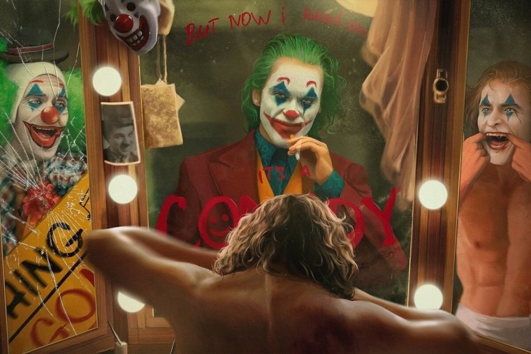 Джокер Хоакин Феникс чб