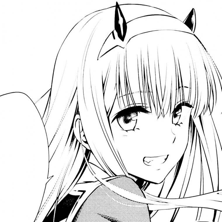 Черно белая тян