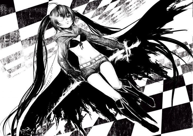 Аниме в черно белом стиле