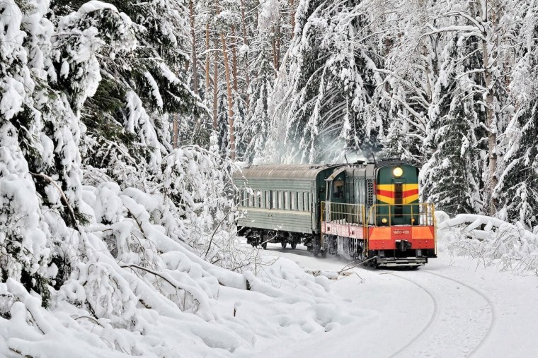 Железная дорога зимой