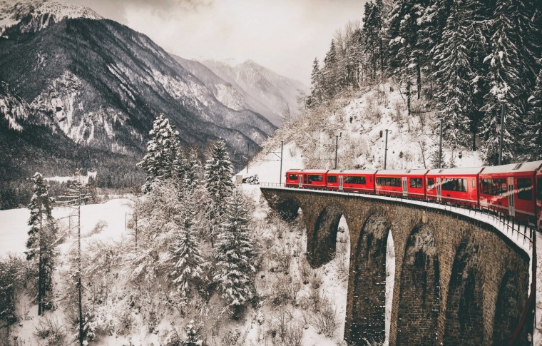 Виадук Ландвассер Швейцария Wallpaper