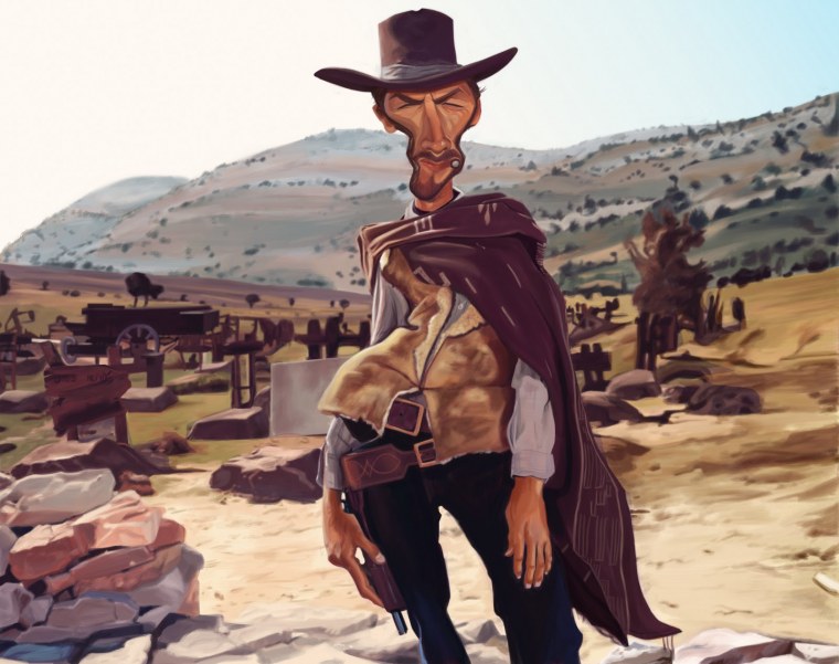 Клинт Иствуд ковбой арт