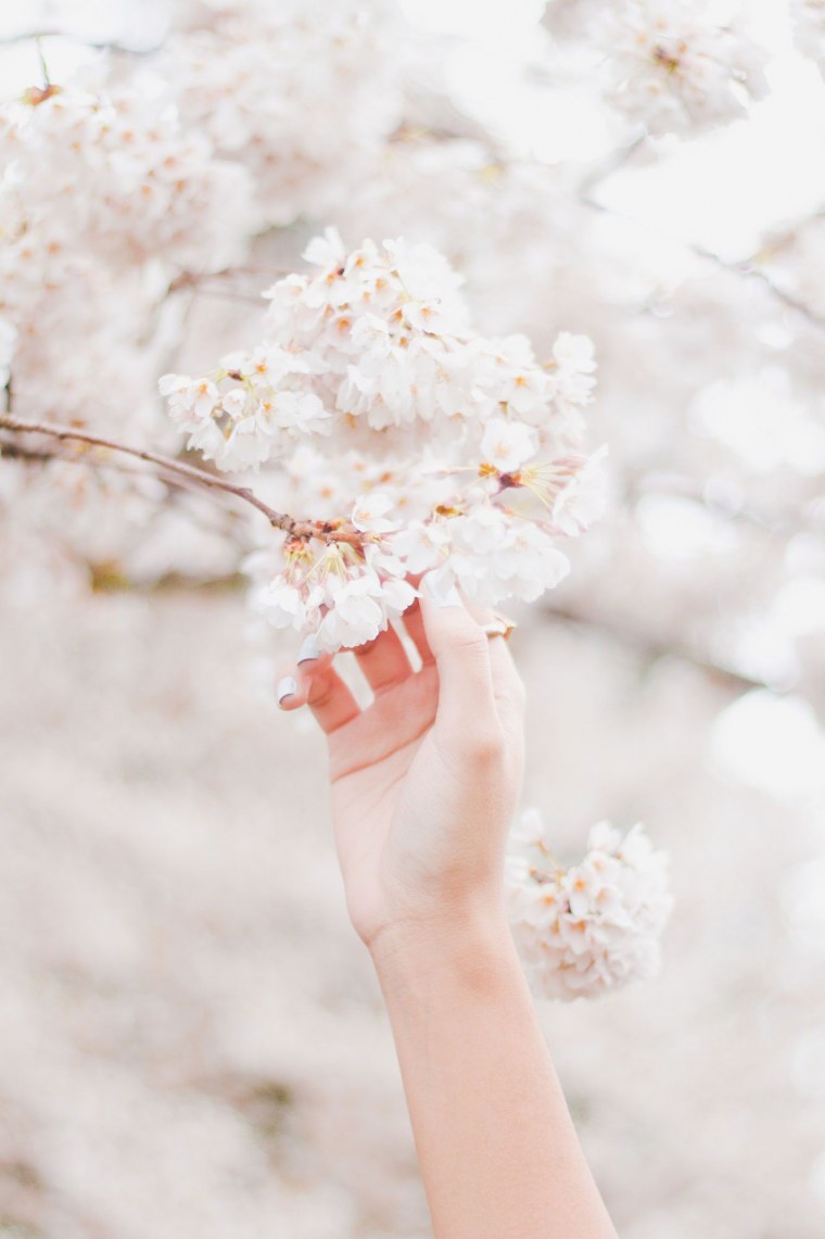 Весна девушка со спины