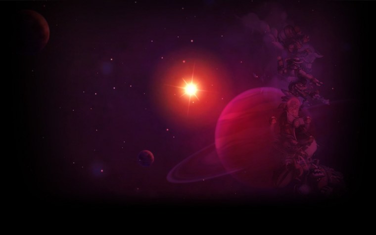 Красивый фиолетовый космос