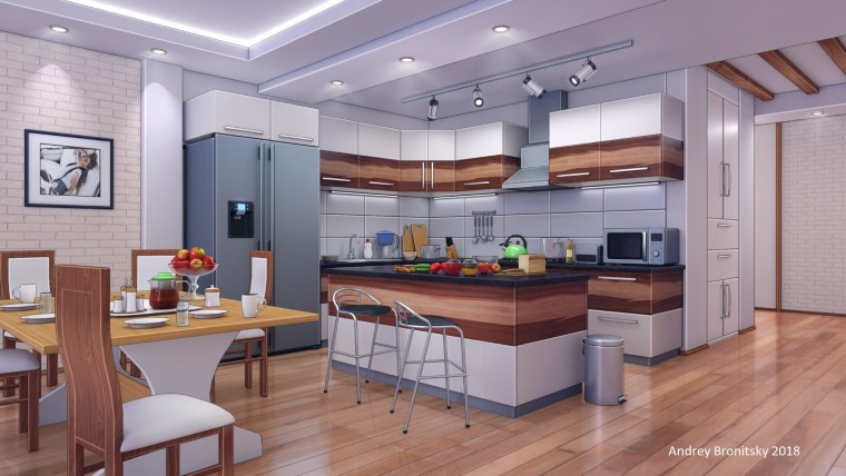 Нацуки на кухне