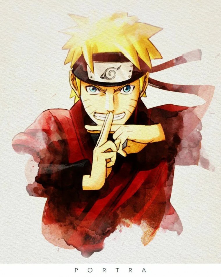 Наруто Узумаки в крови арт