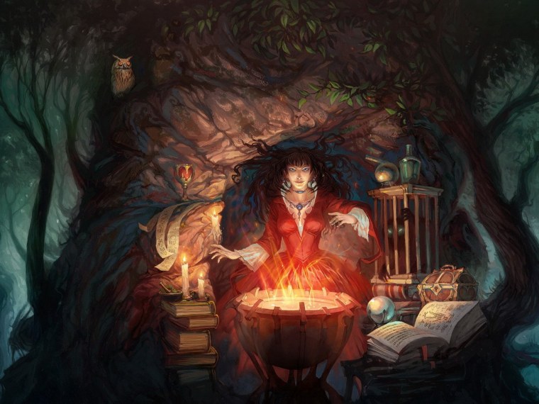 Ведьма колдует