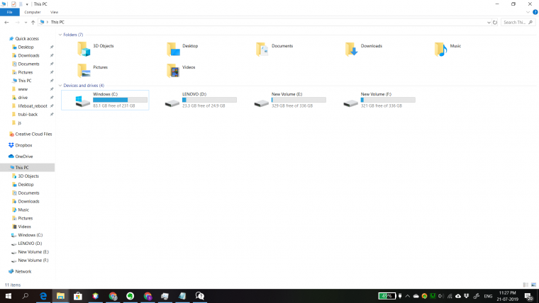 Файлы и папки Windows