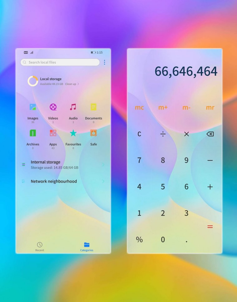 Цветовая палитра EMUI