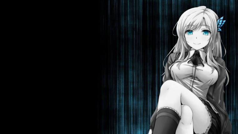 Аниме персонажи на черном фоне