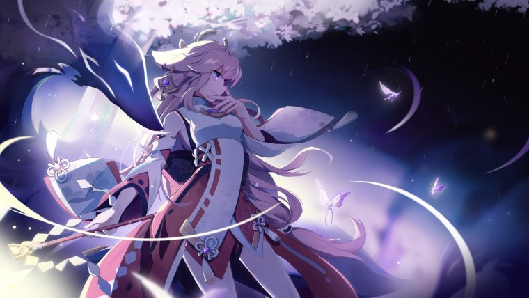 Мико Геншин обои