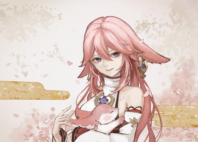 Яэ Мико Геншин Импакт арт 18