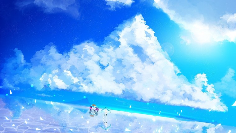 Картинки неба аниме