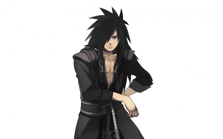 Мадара Учиха прическа