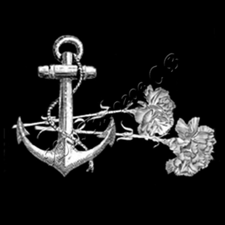 Якорь с гвоздиками для гравировки на памятниках