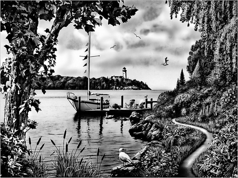 Красивый якорь