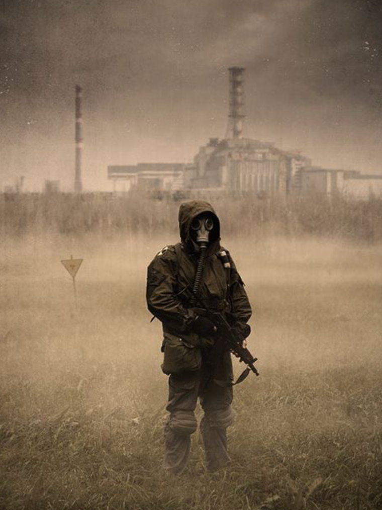 Солдат в противогазе сталкер 2