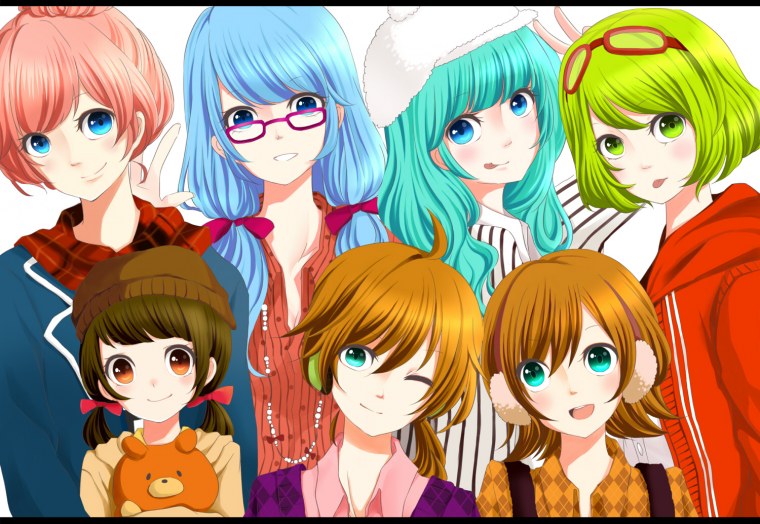 Аниме группа людей