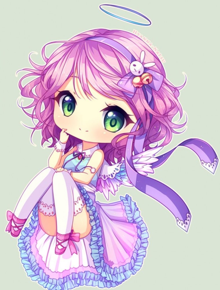 Чиби карандашом девушки