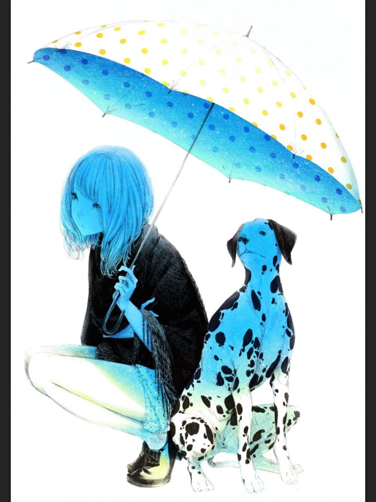 Зонтик с рисунком аниме