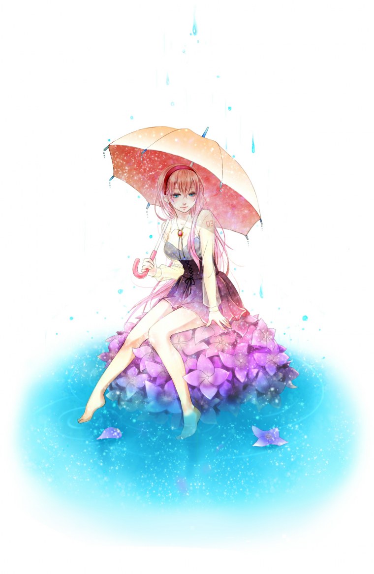 Аниме девочка с зонтиком