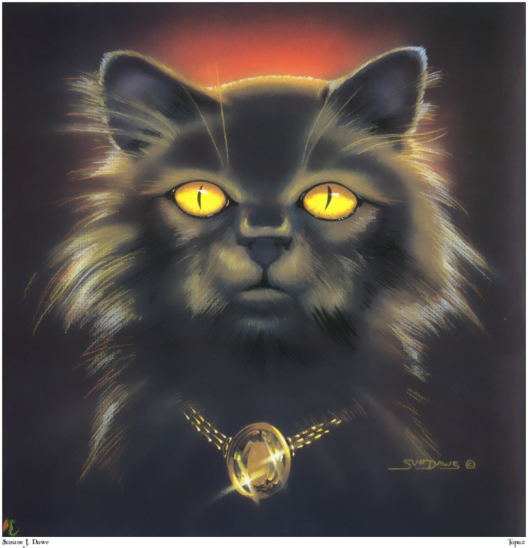 Кот в очках арт